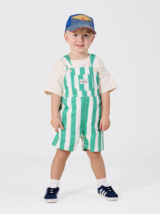 Happy Stripe Button Burton Overalls