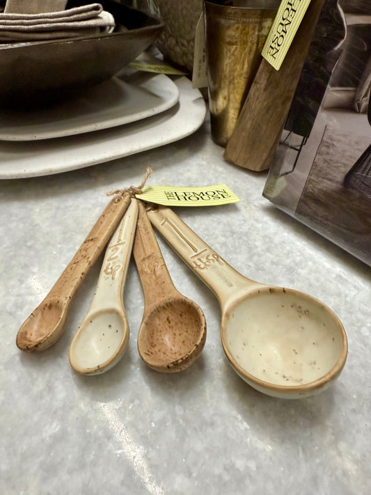 Ceramic Measuring Spoons - Set of 4
