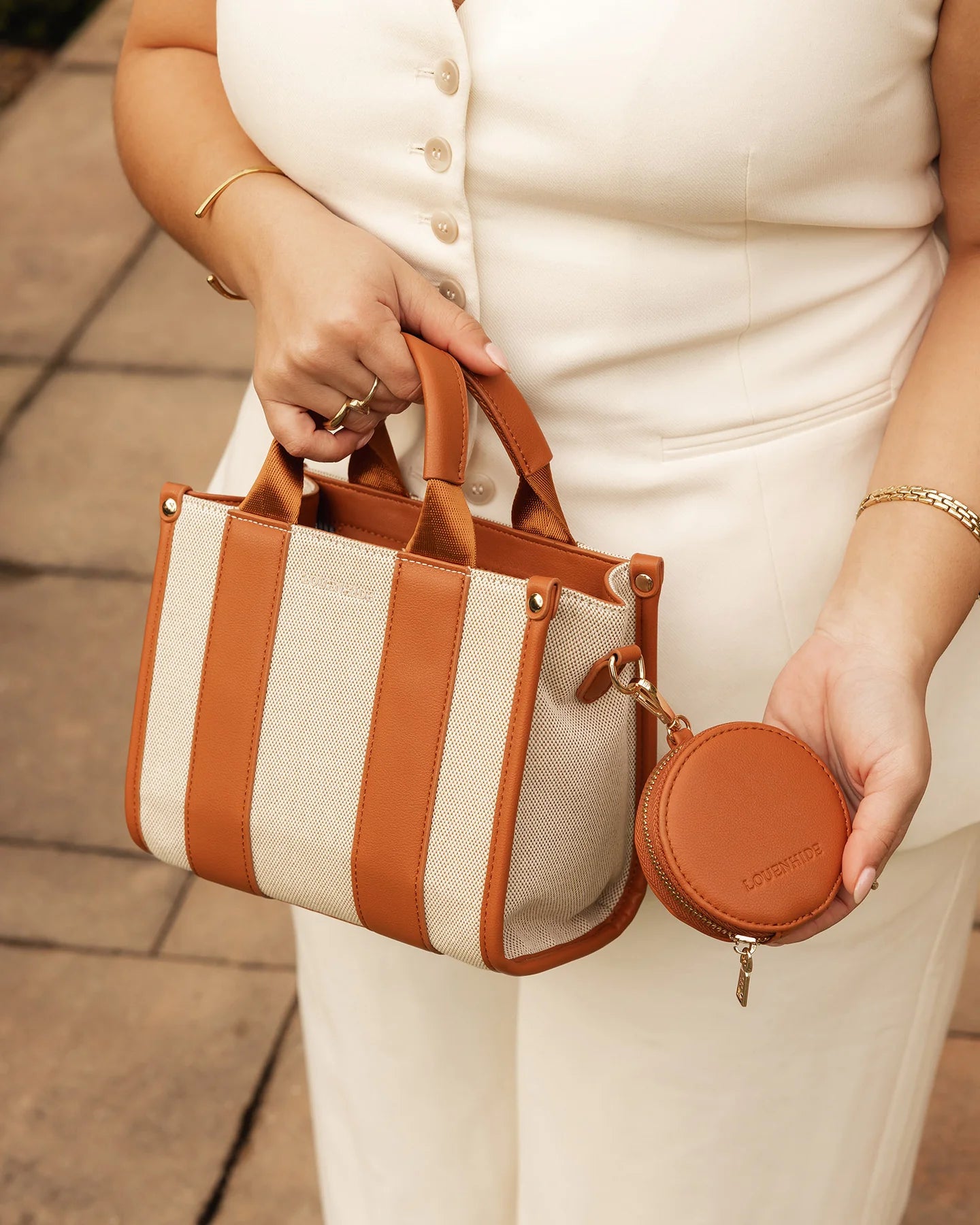 Louenhide Manhattan Mini Tote Bag - Natural Canvas Tan