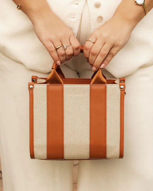 Louenhide Manhattan Mini Tote Bag - Natural Canvas Tan