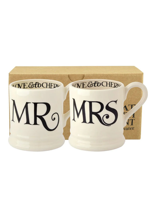 "Mr & Mrs" Boxed Mugs Set of 2