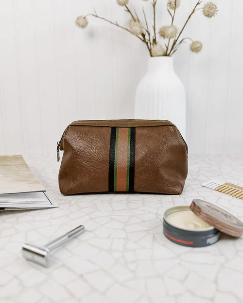 Louenhide Gilbert Mens Toiletry Bag - Tobacco