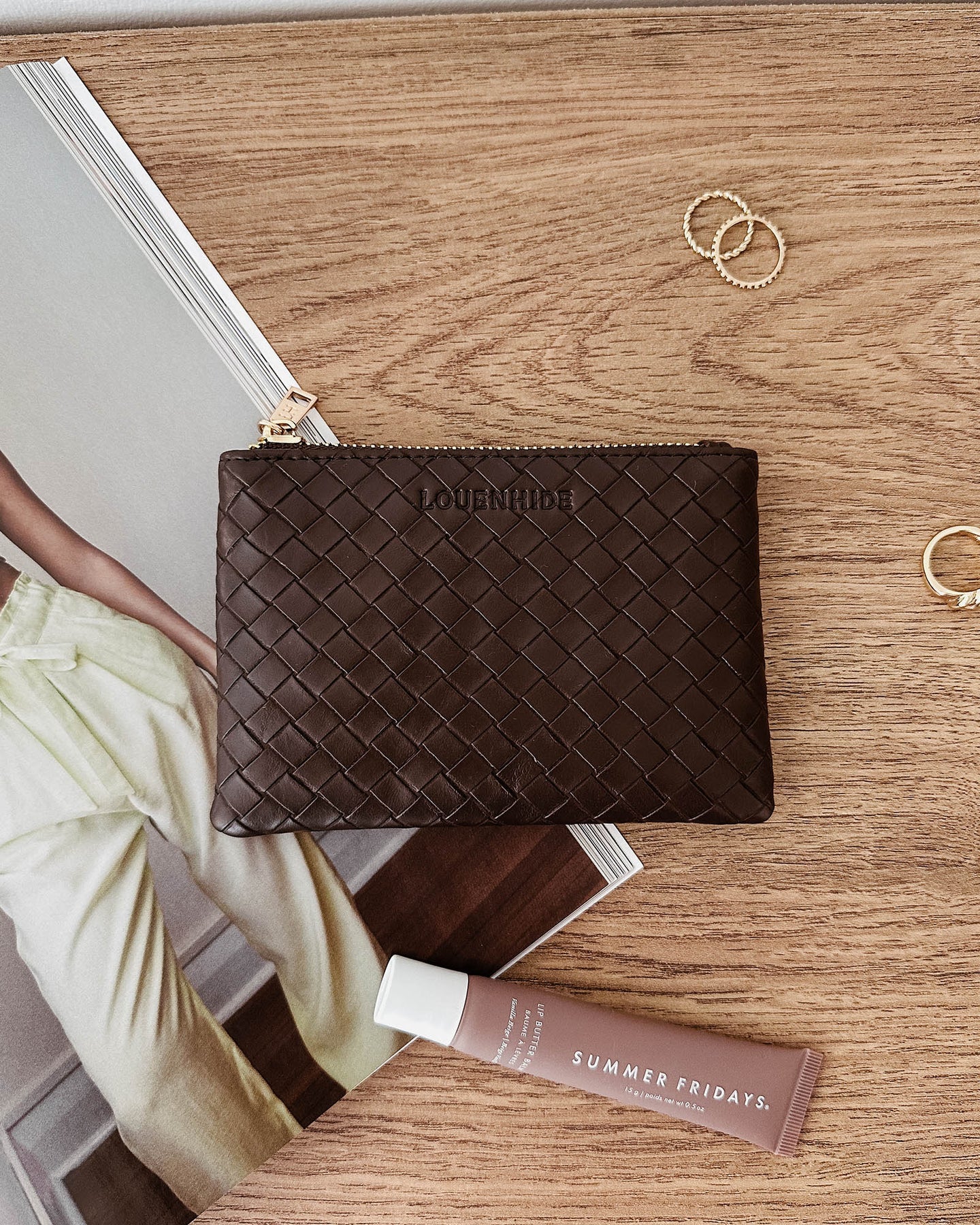 Louenhide Kuta Purse - Woven Chocolate