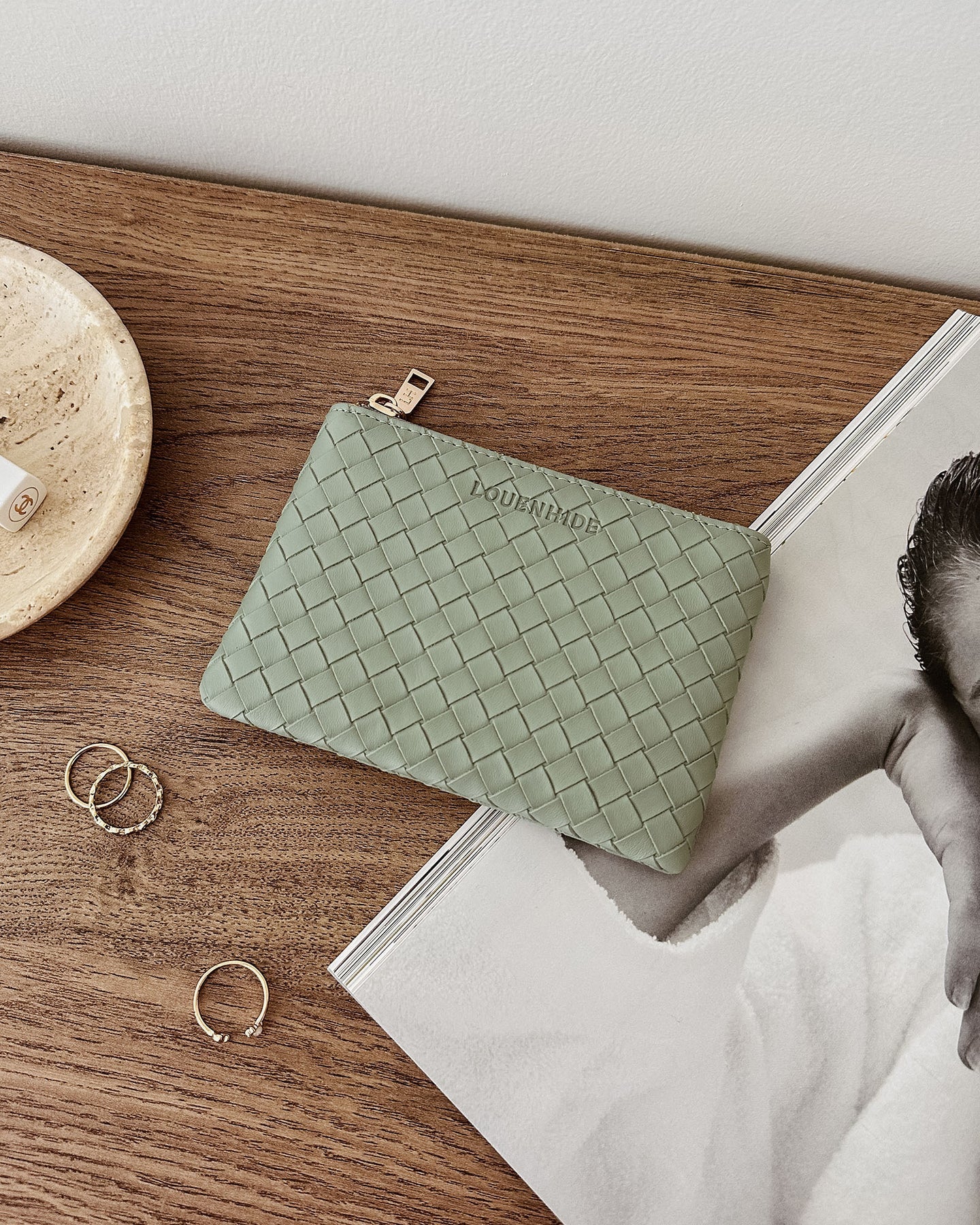 Louenhide Kuta Purse - Woven Sage Green
