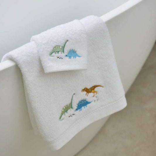 Dallying Dino Bath Towel & Face Washer