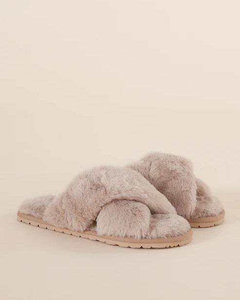 Milan Plush Slipper | Beige