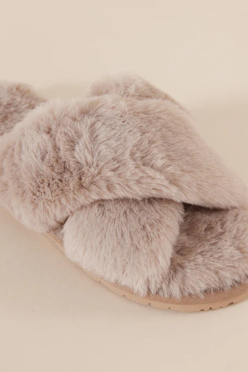 Milan Plush Slipper | Beige