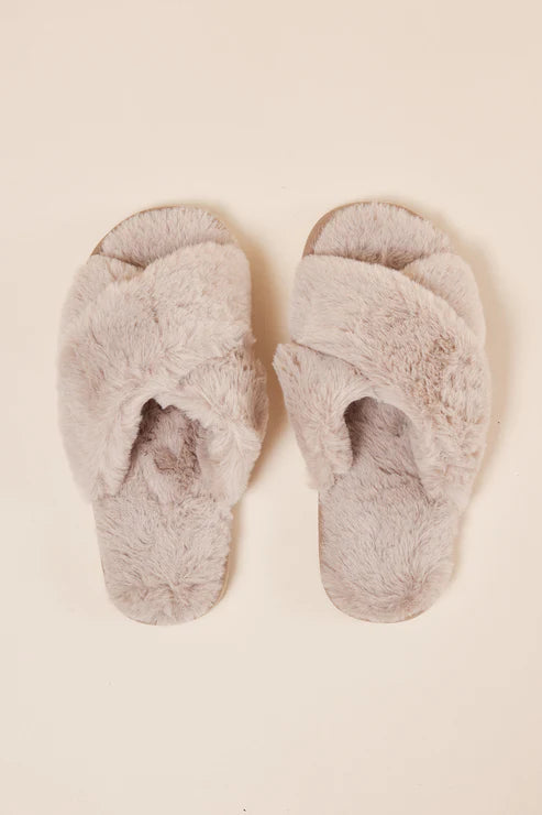 Milan Plush Slipper | Beige