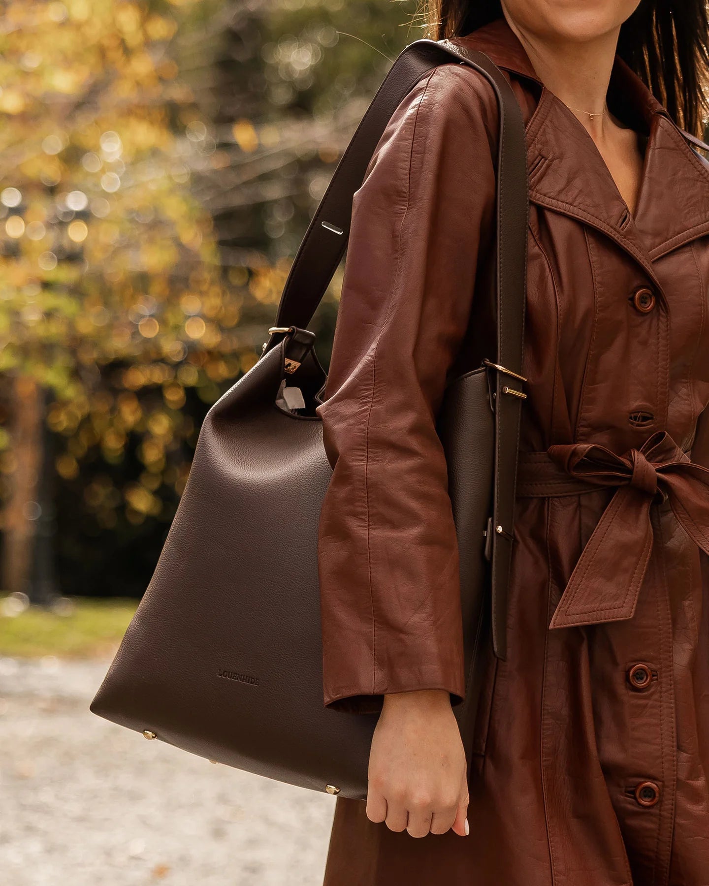 Louenhide Audrey Bucket Bag | Chocolate
