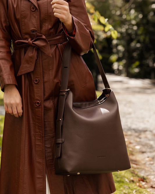 Louenhide Audrey Bucket Bag | Chocolate