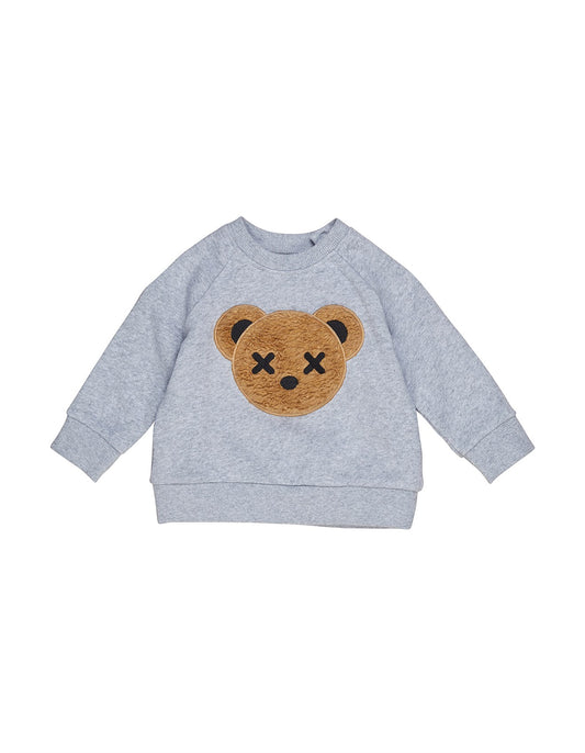 Huxbaby Huxbear Applique Sweatshirt | Grey Marle