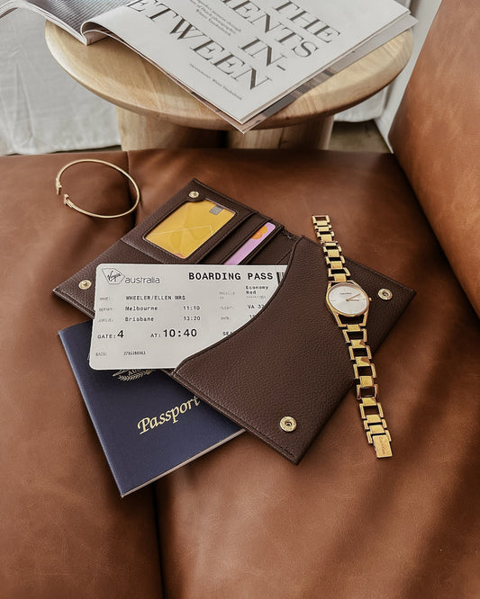 Louenhide Venice Passport Holder | Chocolate