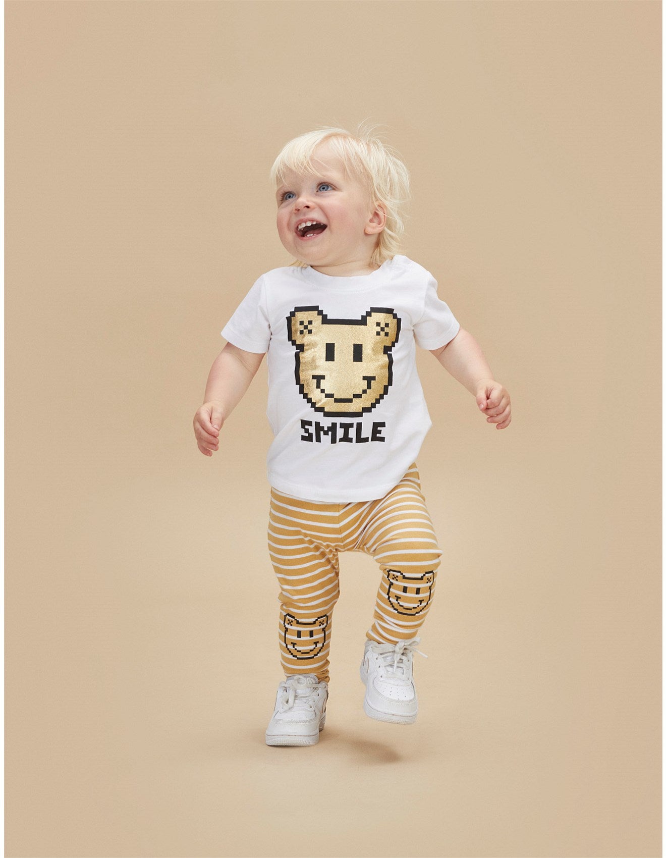 Huxbaby Digi Smile T-Shirt | Gold