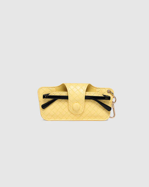 Louenhide Skittle Sunglass Case - Woven Butter Yellow