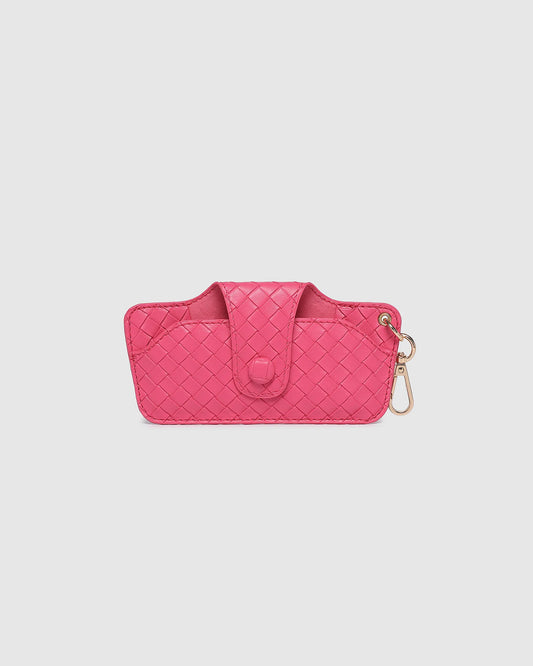 Louenhide Skittle Sunglass Case - Woven Hot Pink