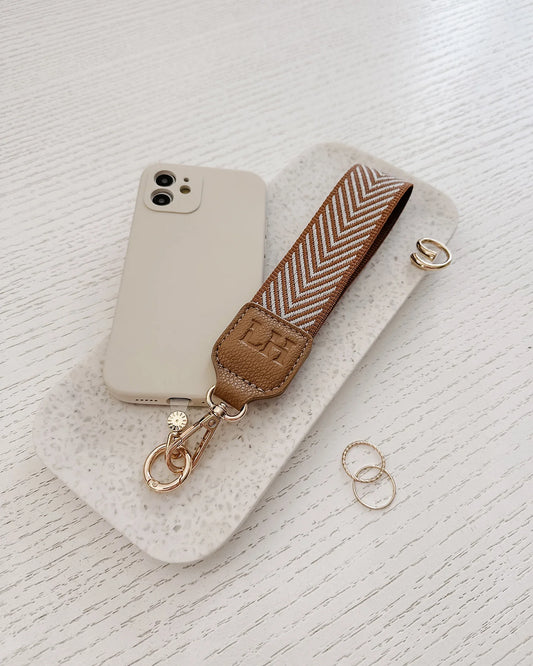 Louenhide Iris Keyring with Phone Attachment - Camel