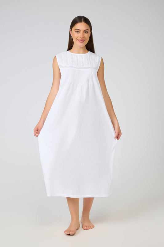 Arabella Laced Nightie - White