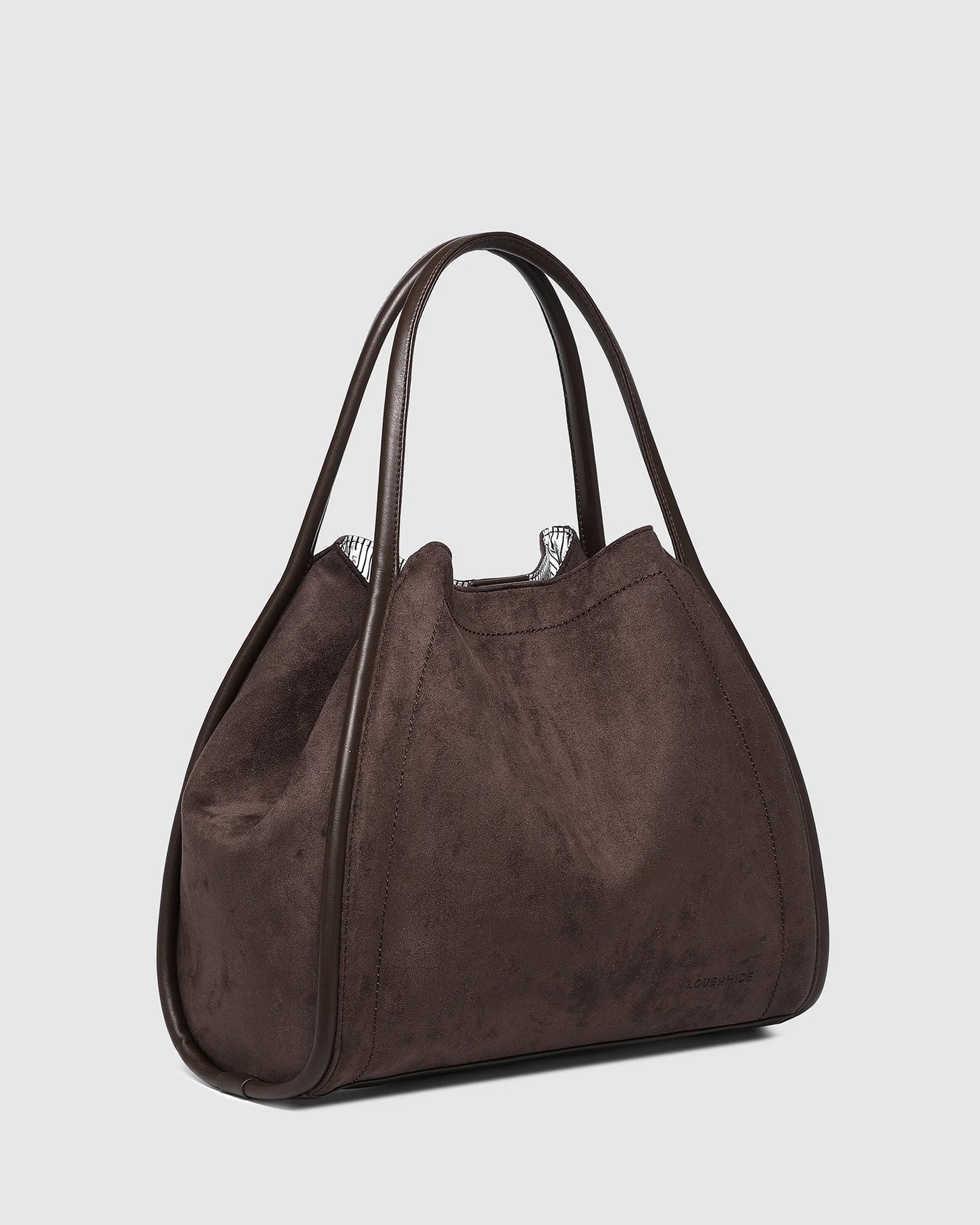 Louenhide Sutton Suedette Shoulder Bag | Chocolate