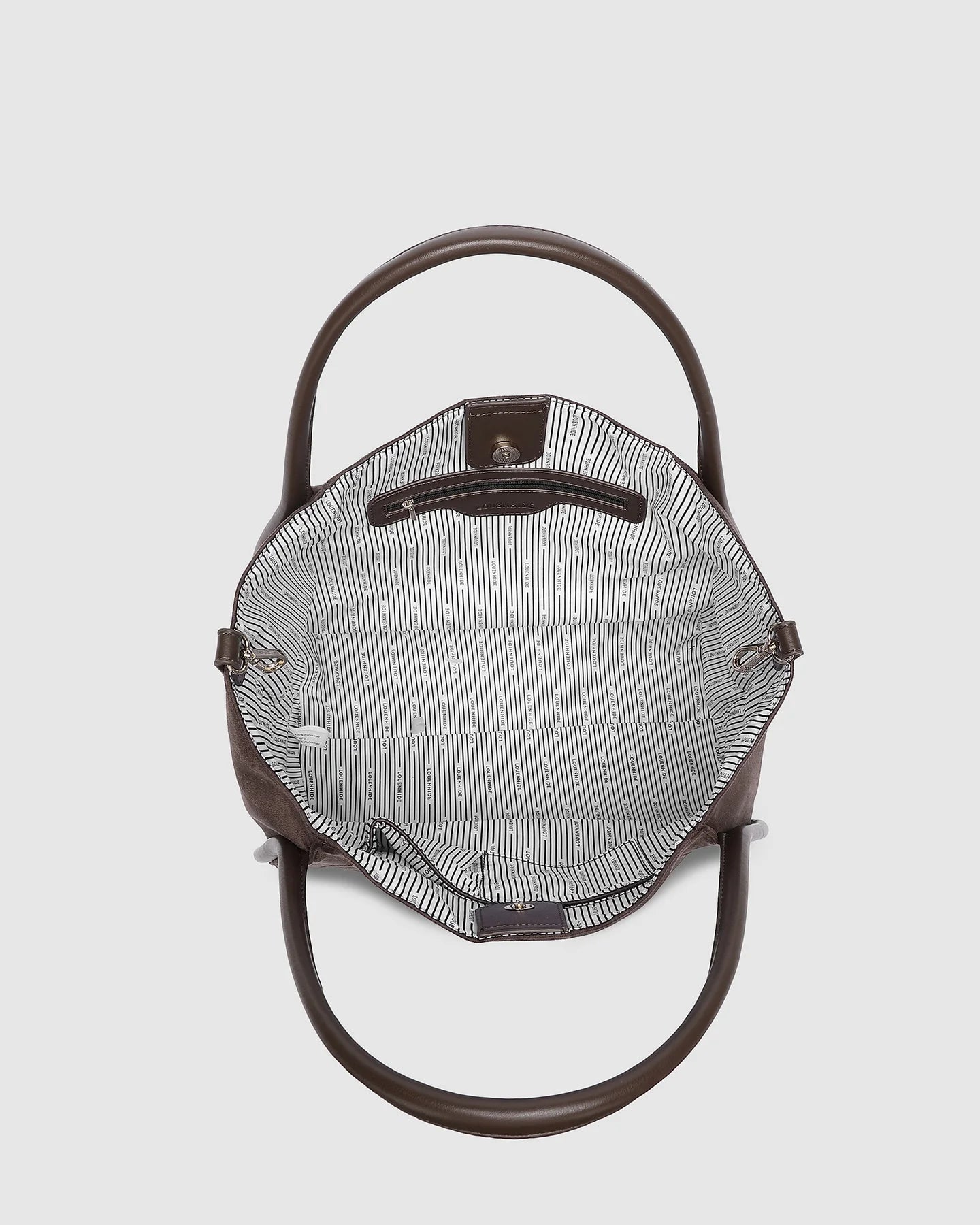 Louenhide Sutton Suedette Shoulder Bag | Chocolate