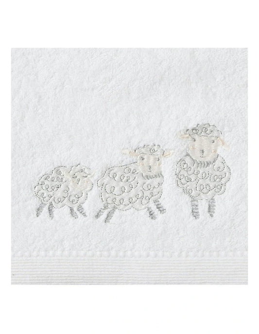 Sheep Family Baby Bath Towel & Washer Set