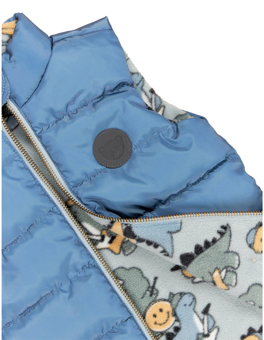 Huxbaby Dino Band Reversible Fleece Vest