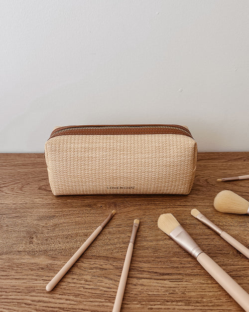 Louenhide Brianna Makeup Bag - Natural/Tan