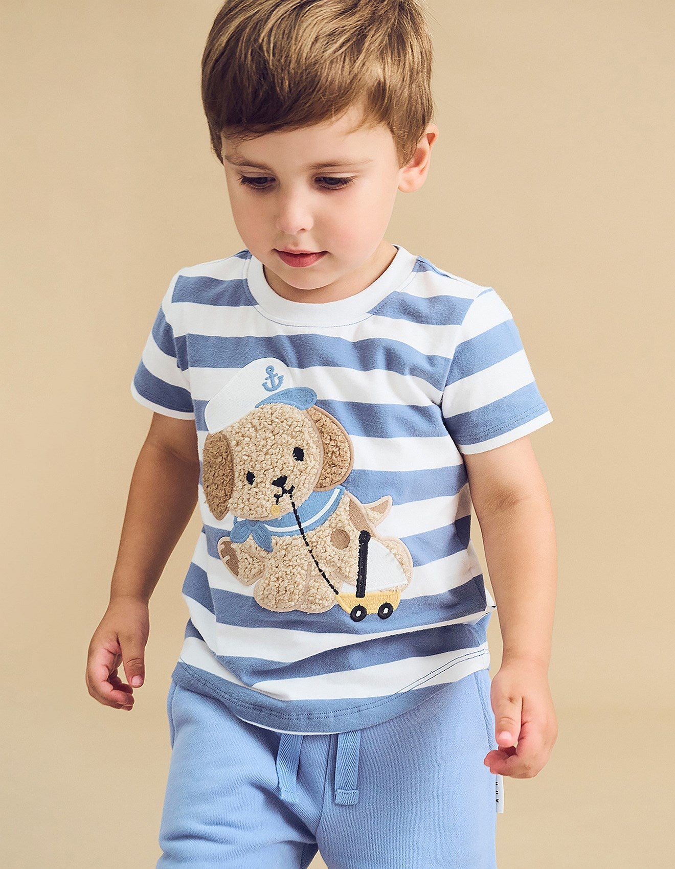 Huxbaby Sailor Pup Stripe T-Shirt