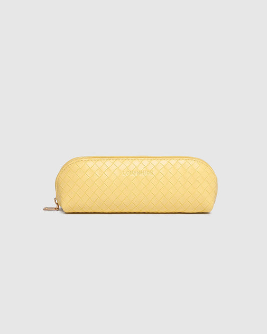 Louenhide Jayne Woven Makeup Bag - Butter Yellow