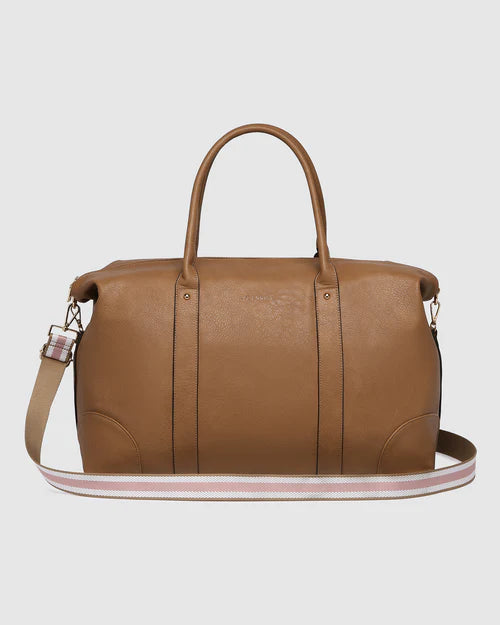 Louenhide Alexis Stripe Weekender Travel Bag | Camel Stripe