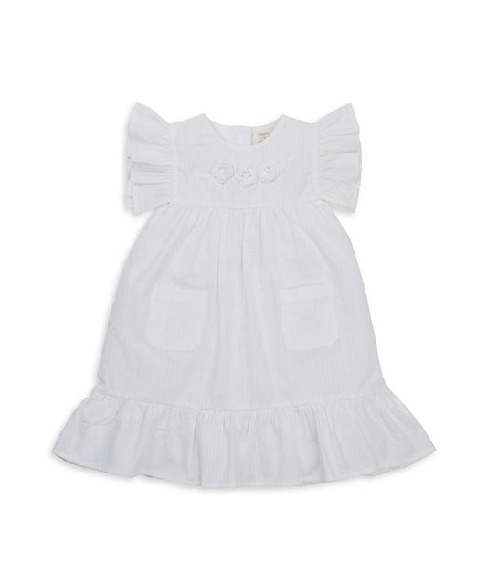 Tiny Twig Peasant Dress | White