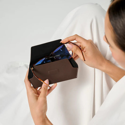 Fox & Leo Glasses Case - Chocolate