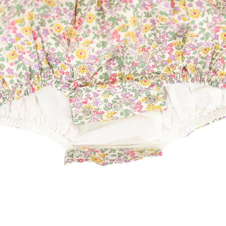 Korango Floral Smocked Sunsuit - Yellow