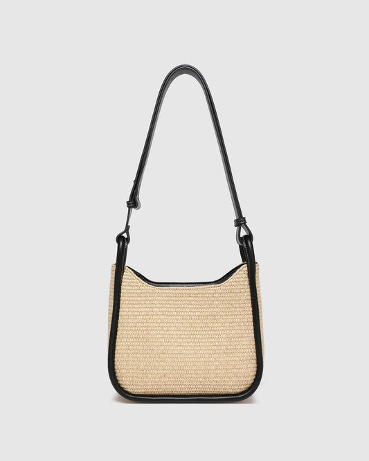 Louenhide Clare Shoulder Bag - Raffia Black