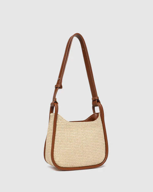 Louenhide Clare Shoulder Bag - Raffia Tan