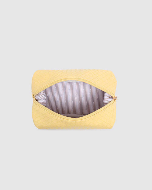 Louenhide Lucinda Woven Cosmetic Case - Butter Yellow