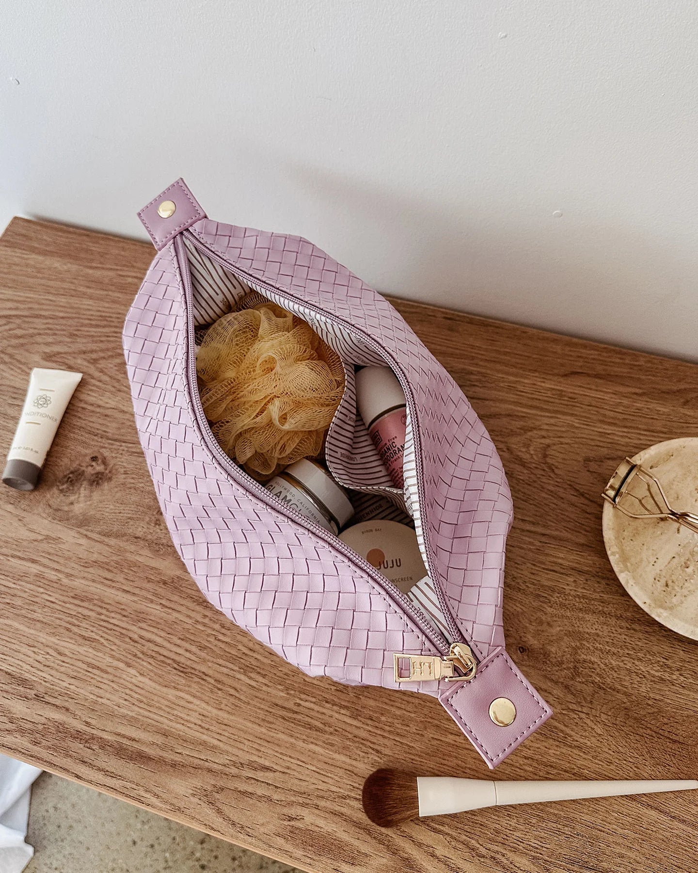 Louenhide Lucinda Woven Cosmetic Case - Lilac