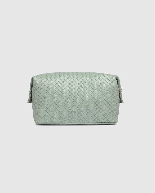 Louenhide Lucinda Woven Cosmetic Case - Sage Green