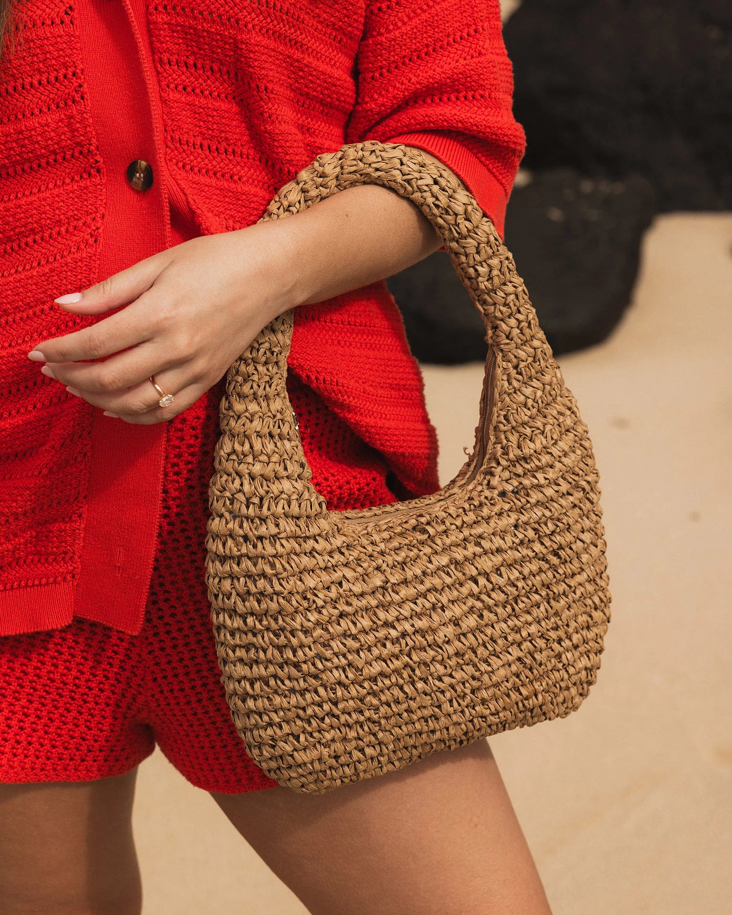 Louenhide Nellie Shoulder Bag - Natural Raffia