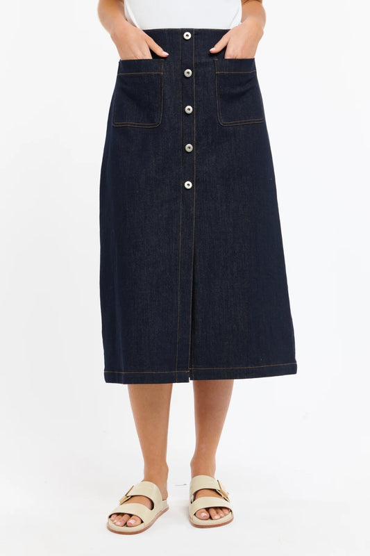 Carrie Denim Skirt - Indigo