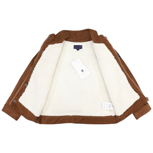 Sherpa Lined Cord Jacket | Chestnut