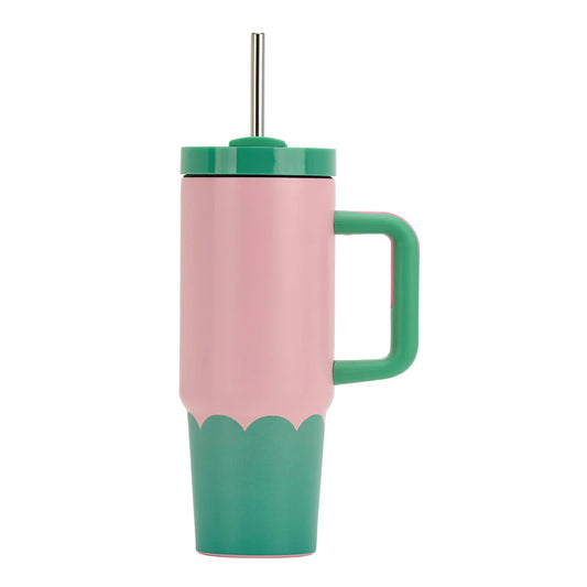 Super Sip 850mL- Stainless Steel | Green/Pink
