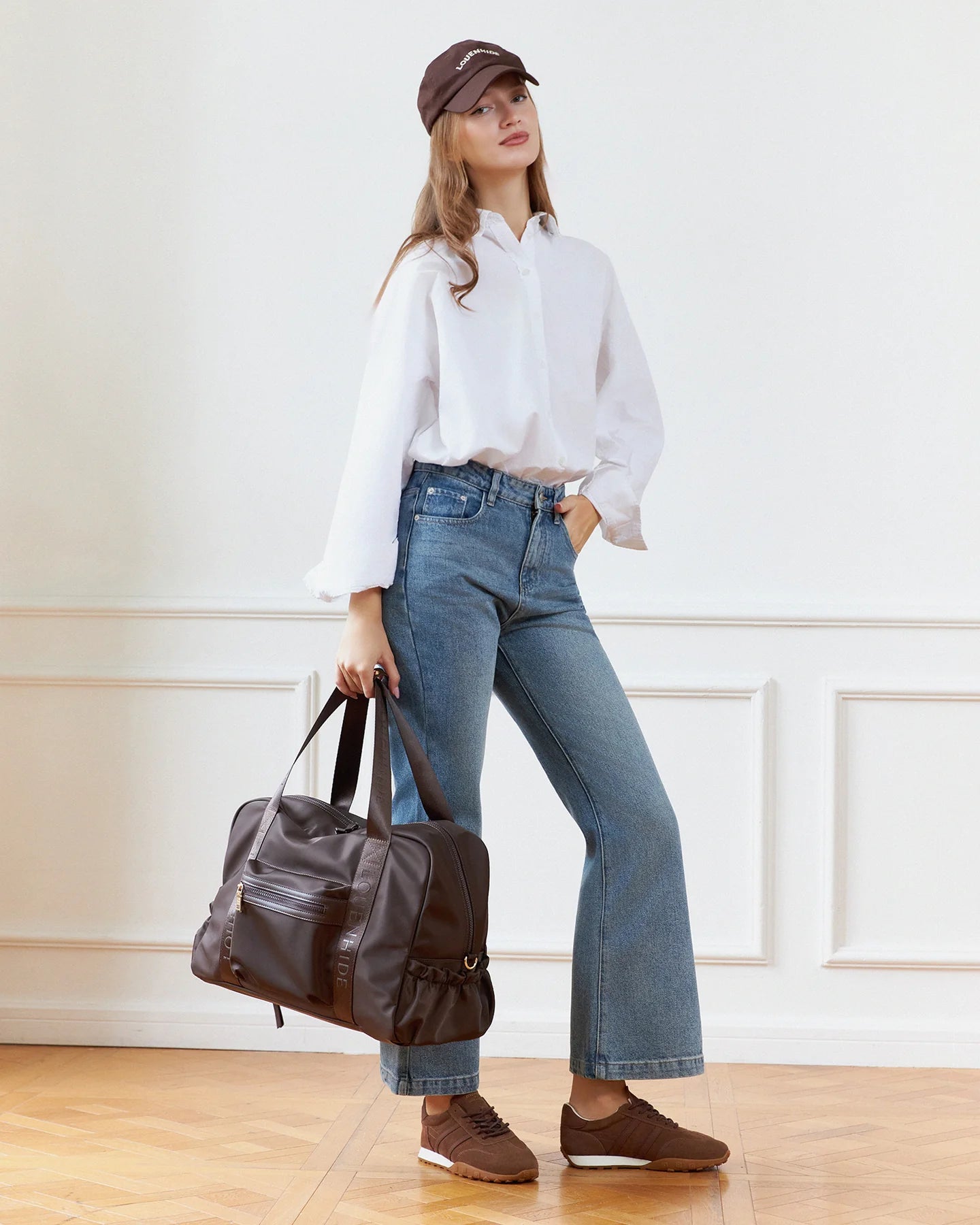 Louenhide Jenn Nylon Travel Bag - Chocolate