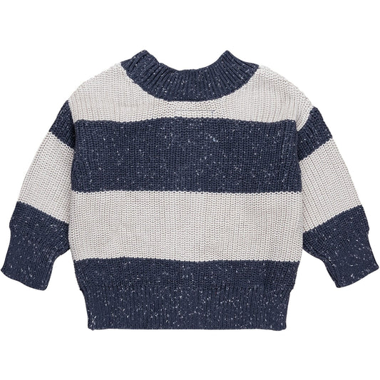Huxbaby Ink Stripe Knit Cardigan