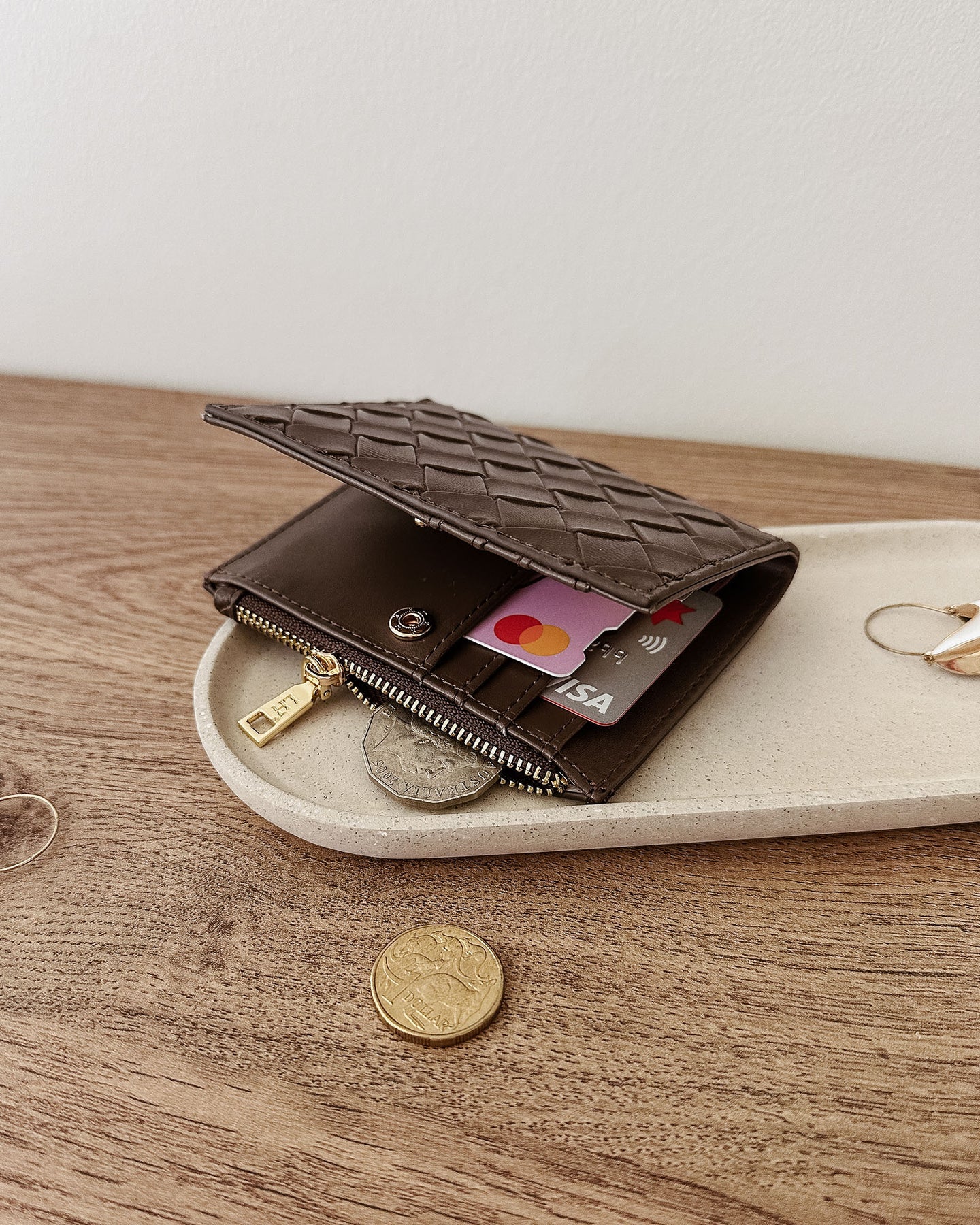 Louenhide Lily Wallet - Woven Chocolate