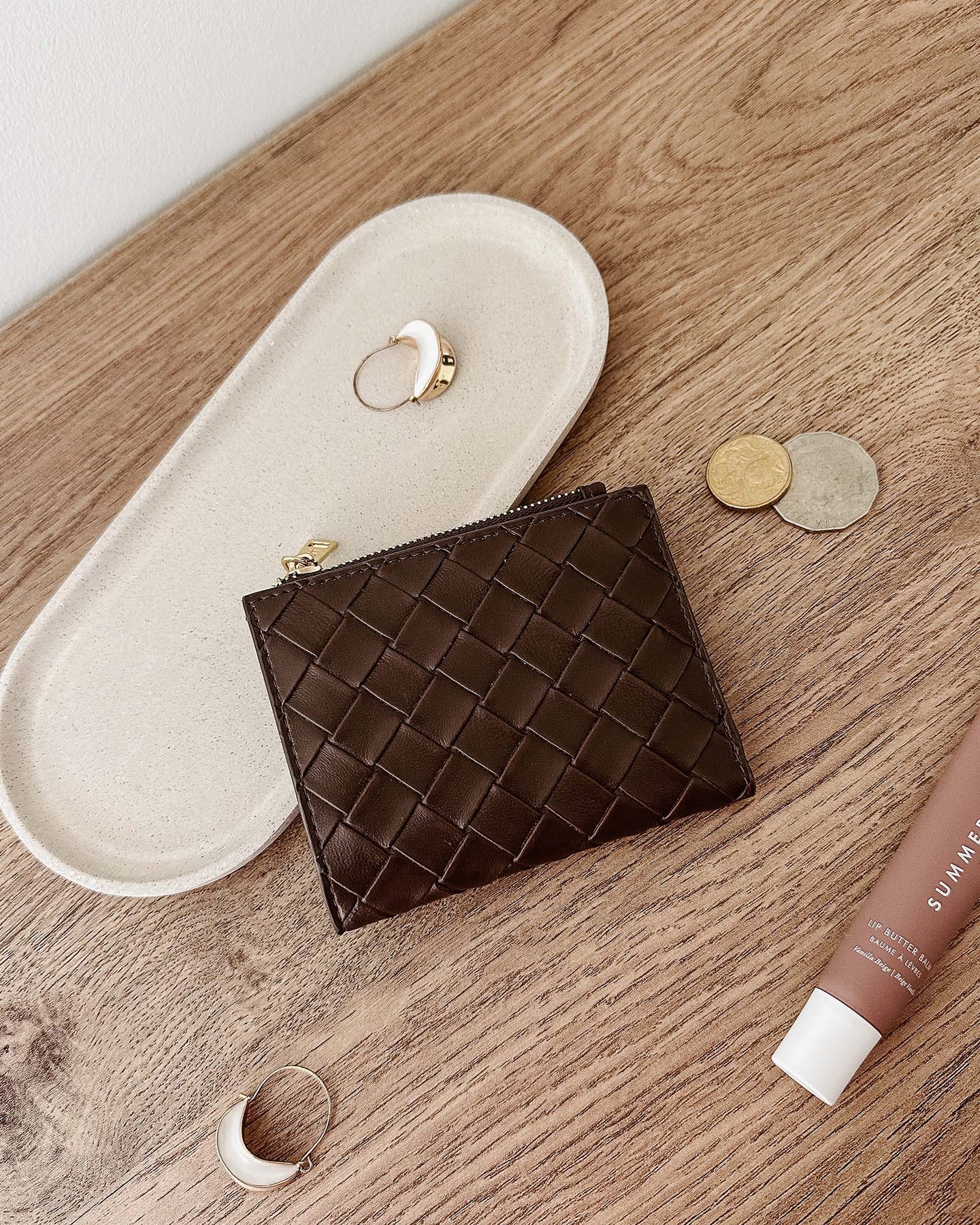 Louenhide Lily Wallet - Woven Chocolate