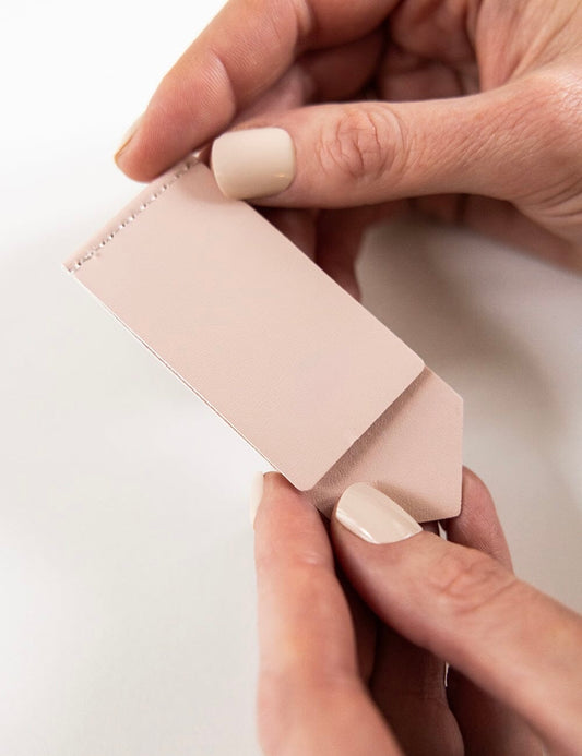 Leatherette Bookmark - Pale Pink