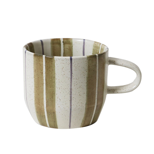 Olive Stripe Mug - Cats Pyjamas
