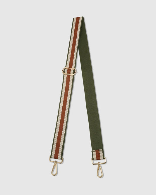 Louenhide Stripe Webbing Bag Strap - Tan / Khaki