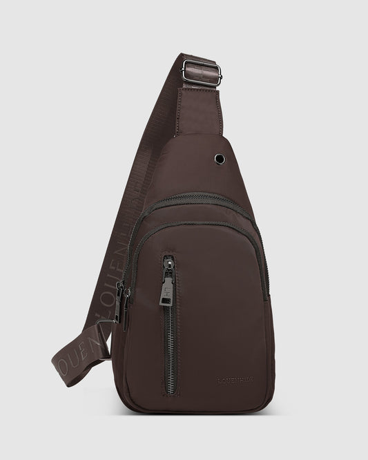 Louenhide Boyd Nylon Sling Bag | Chocolate