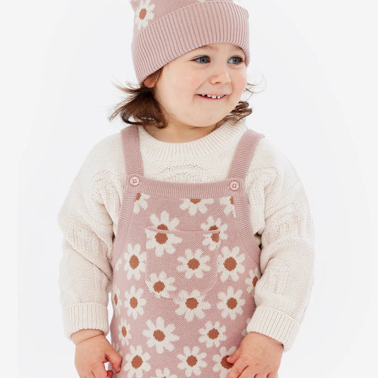 Kyndbaby Jacquard Knit Overall - Paper Daisy